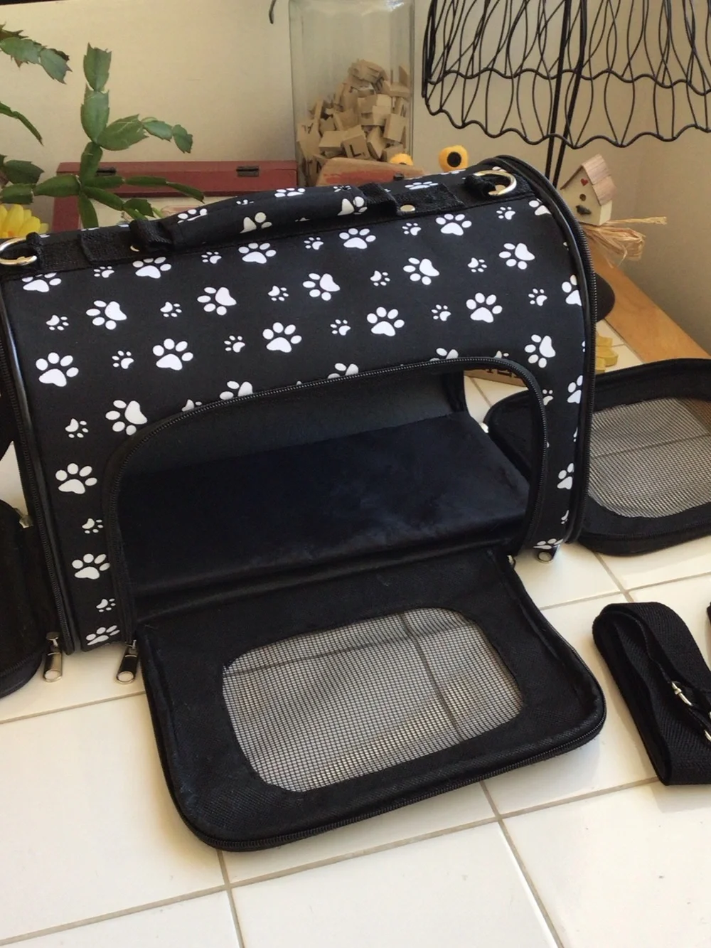 Paw Print Small Pet Carrier